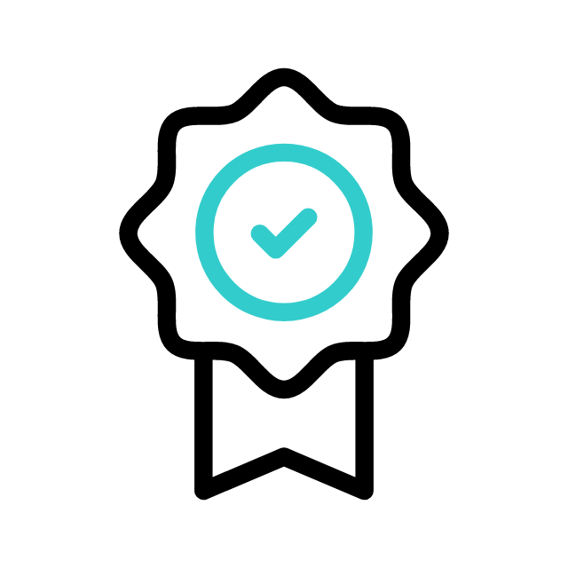 Icon representing genuine, tested Pebble products