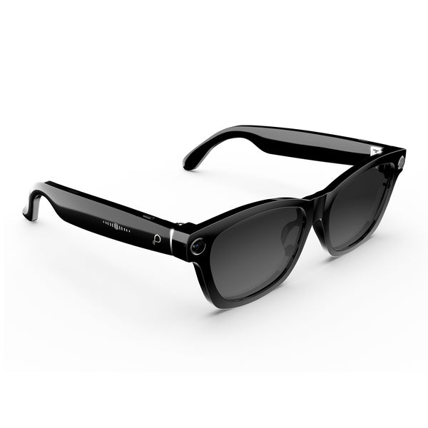 Pebble Seeq AI camera smart glasses in stealth black