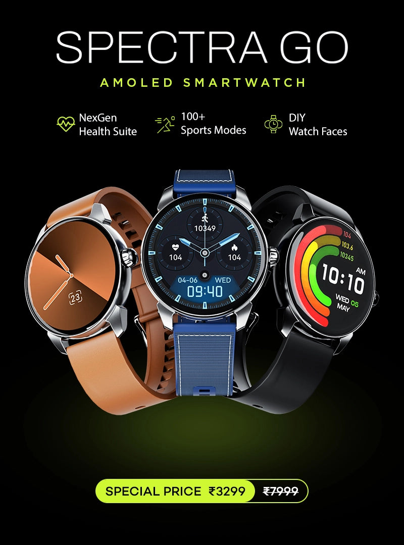 Pebble Spectra Go smartwatch mobile banner