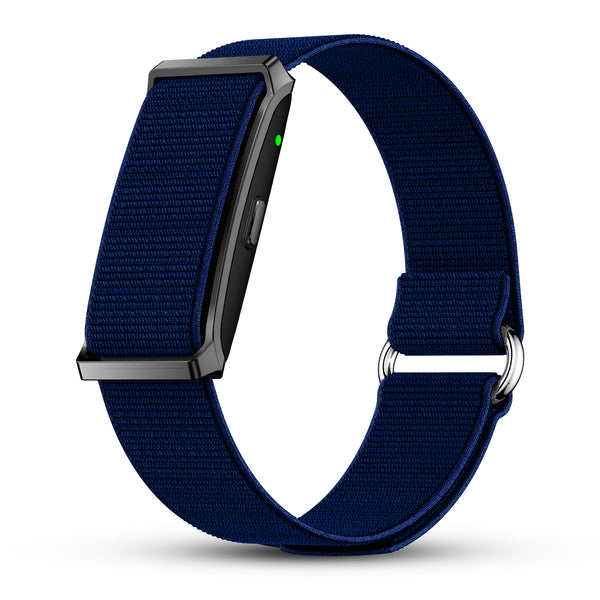 Pebble Qore fitness band in midnight blue