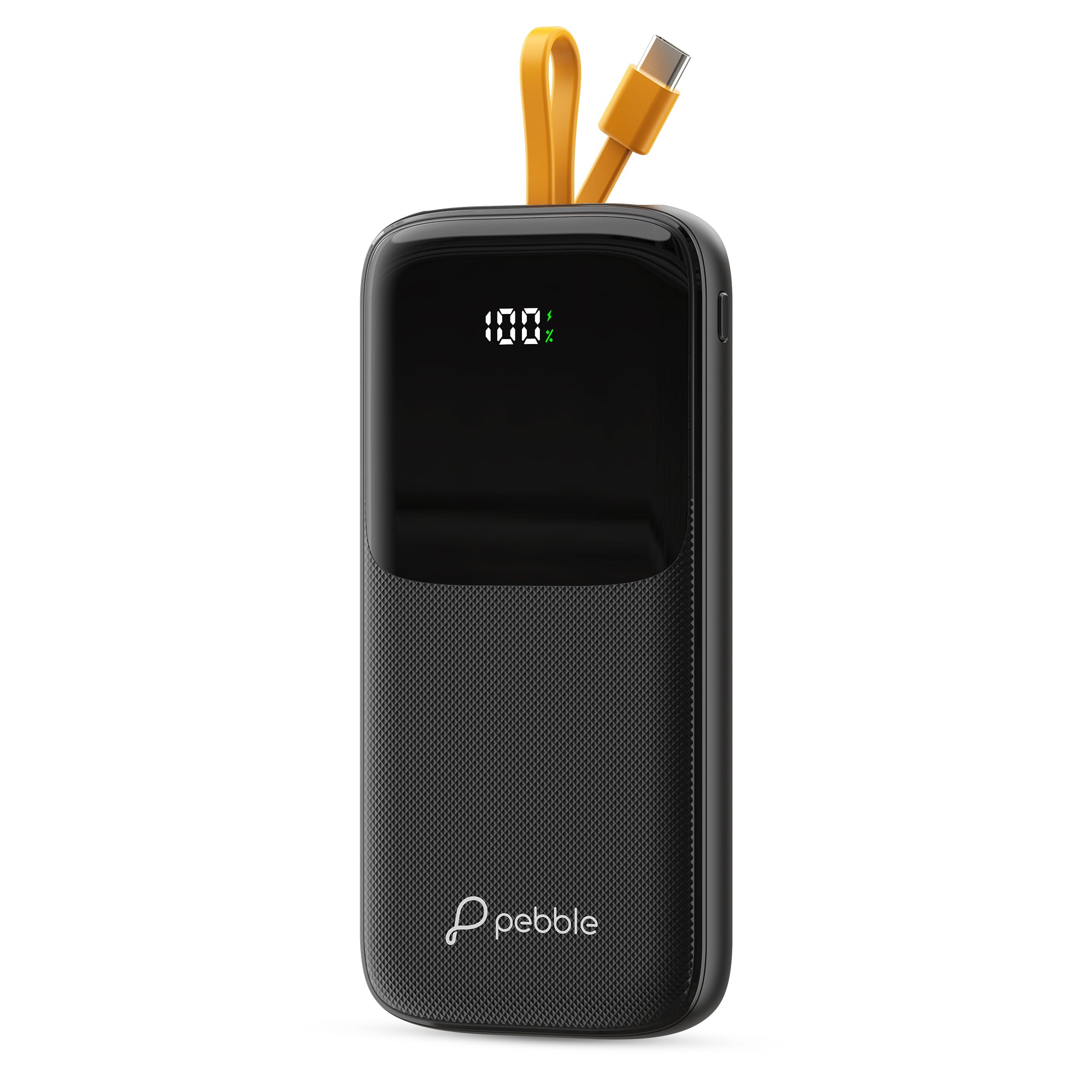 Pebble Rapid Electra10 22.5W power bank with inbuilt cable